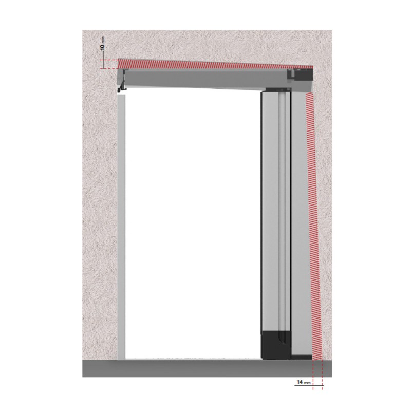 Zanzariera con 2 Ante da Installare su Muri Fuori Squadra Senza Guida a Terra Tipo Libera Zanzar