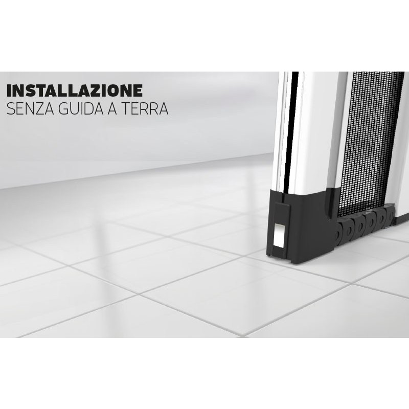 Zanzariera Senza Guida a Terra per Porte-Finestre con 1 Anta Tipo Libera Zanzar